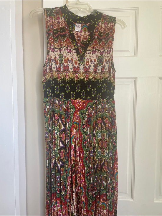 Bila Dresses & Skirts - Bila Multicolor Sleeveless V-Neck Maxi Dress - Black Trim